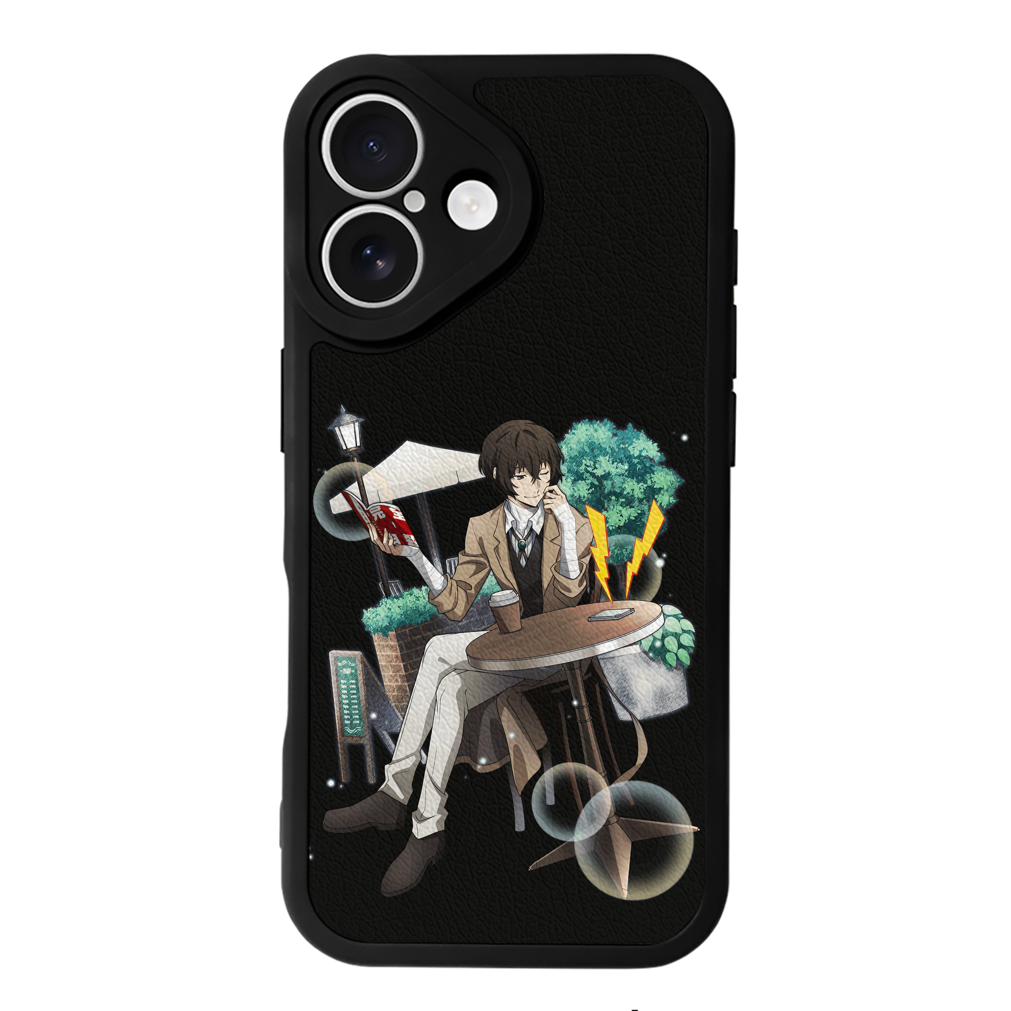 （画像用） 文豪ストレイドッグス Bungo Stray Dogs 【iPhone 16シリーズ対応】シリコンスマホケース（レザー調） 材質：シリコン